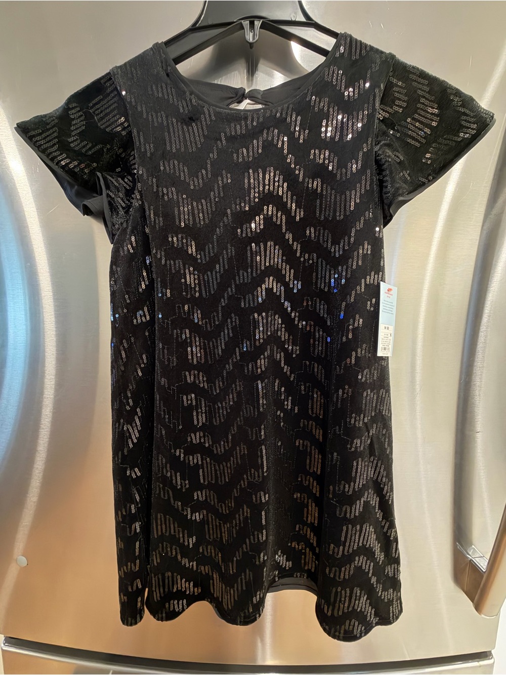 Cat & Jack Black Sequin A-Line Party Dress